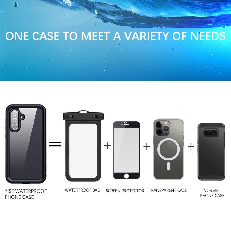 For Samsung Galaxy A36 / A37 RedPepper Transparent Dot Shockproof Waterproof PC + TPU Phone Case - Black