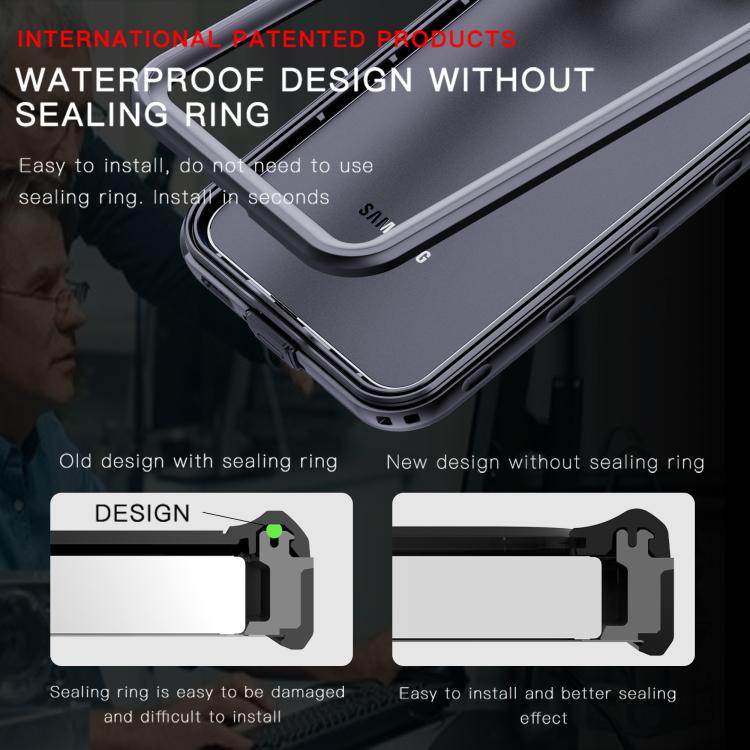 For Samsung Galaxy A36 / A37 RedPepper Transparent Dot Shockproof Waterproof PC + TPU Phone Case - Black