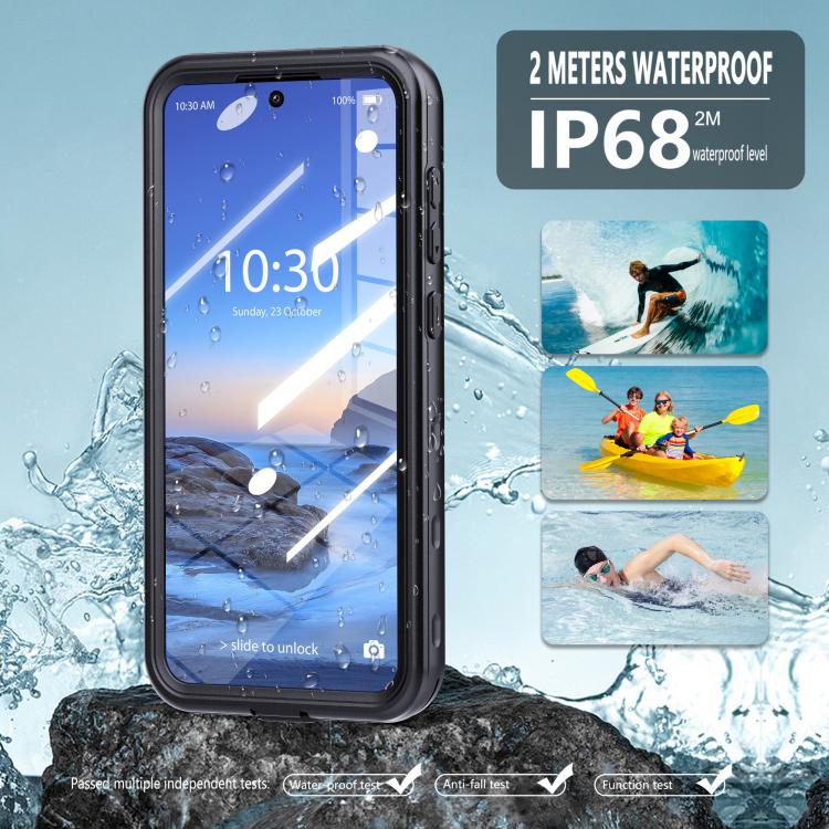 For Samsung Galaxy A36 / A37 RedPepper Transparent Dot Shockproof Waterproof PC + TPU Phone Case - Black