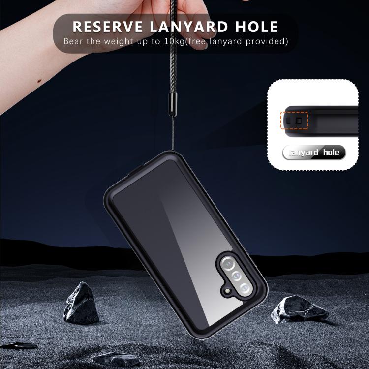 For Samsung Galaxy A36 / A37 RedPepper Transparent Dot Shockproof Waterproof PC + TPU Phone Case - Black