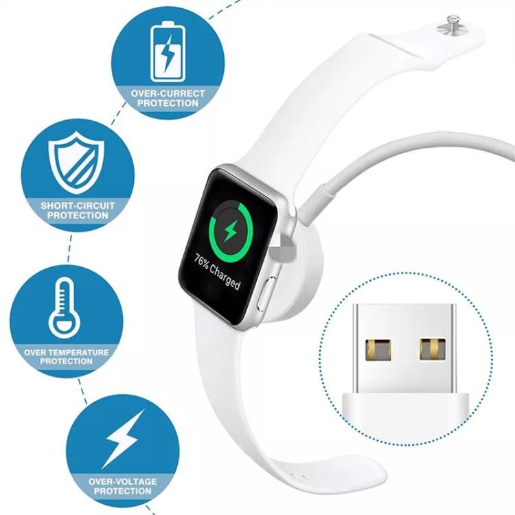 xDfind For Apple Watch Smart Watch Aluminum Alloy Charging Holder and USB Charger Set - White