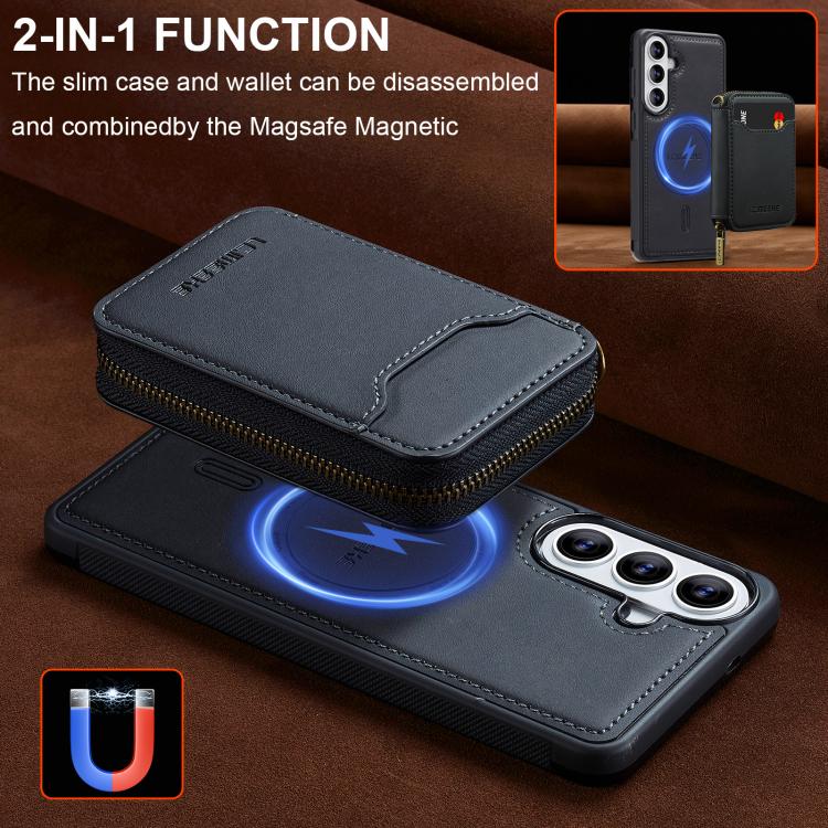 For Samsung Galaxy A37 5G LC.IMEEKE L6 Series Zipper Card Bag MagSafe Magnetic Phone Case