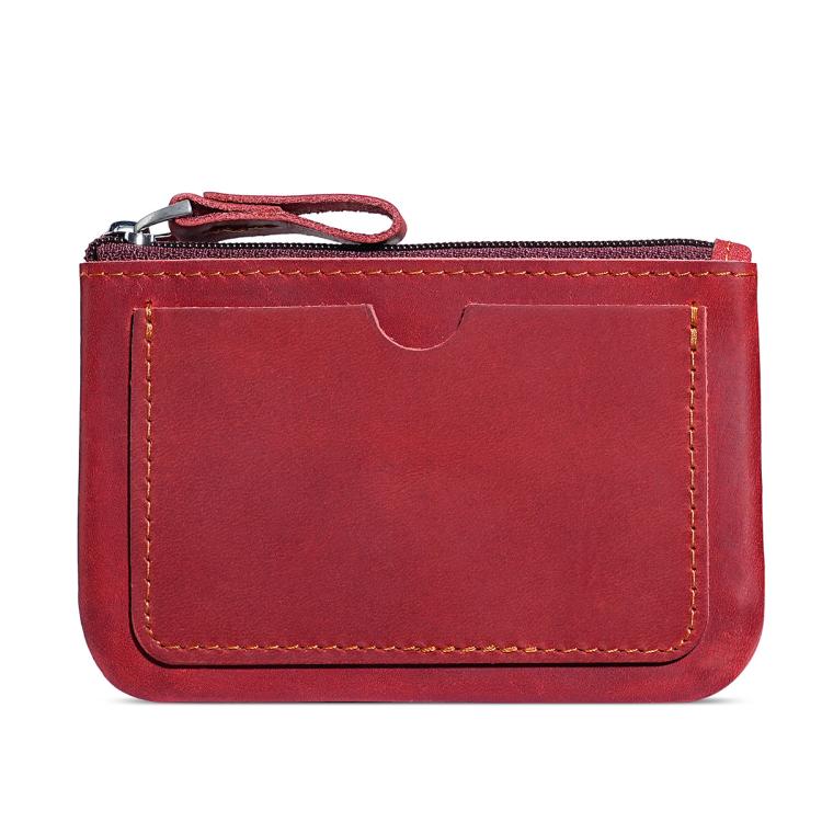 Retro Crazy Horse Genuine Leather Unisex Wallet Small Coin Purse