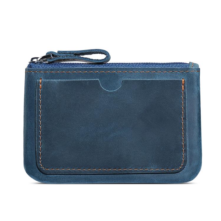 Retro Crazy Horse Genuine Leather Unisex Wallet Small Coin Purse