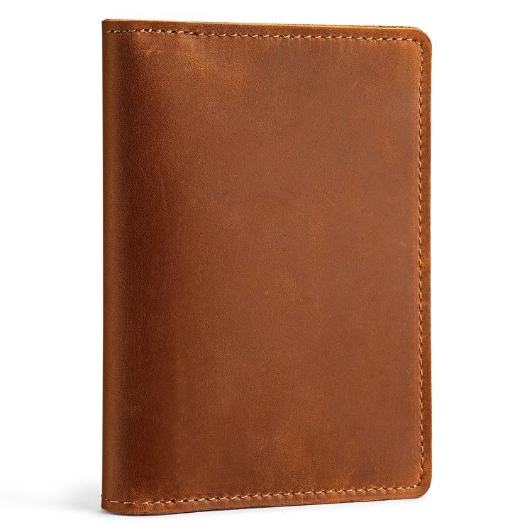 Vintage Genuine Leather Passport Holder Simple Card Bag Wallet