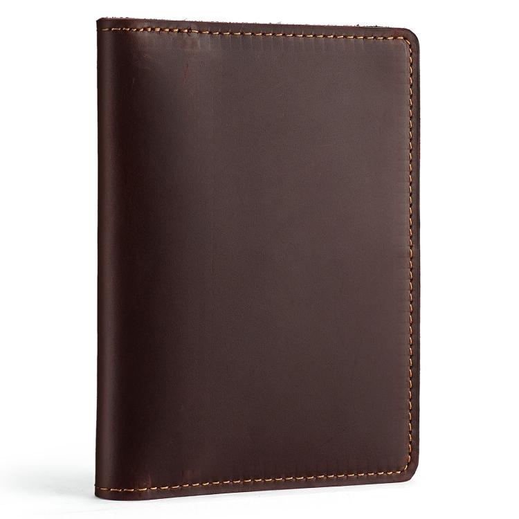 Vintage Genuine Leather Passport Holder Simple Card Bag Wallet