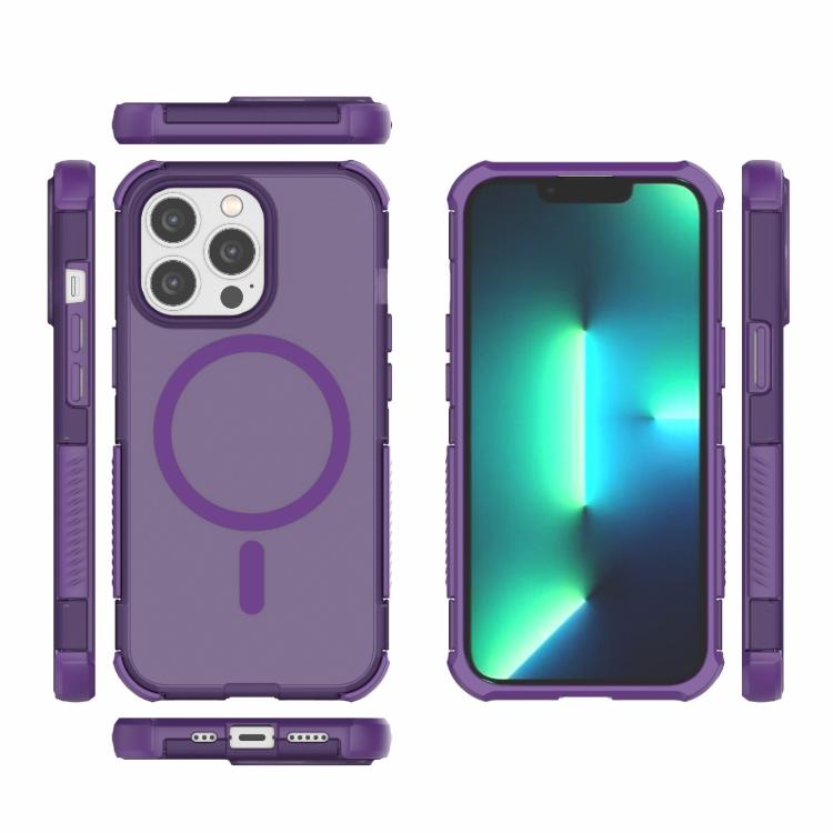 For iPhone 13 Pro Skin-friendly Magnetic PC + TPU Hybrid Shockproof Phone Case