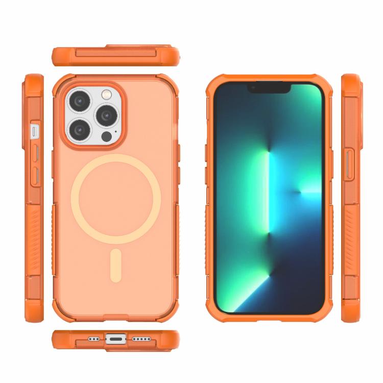 For iPhone 13 Pro Skin-friendly Magnetic PC + TPU Hybrid Shockproof Phone Case