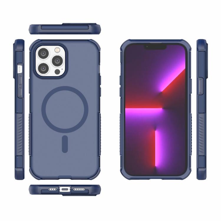 For iPhone 13 Pro Max Skin-friendly Magnetic PC + TPU Hybrid Shockproof Phone Case
