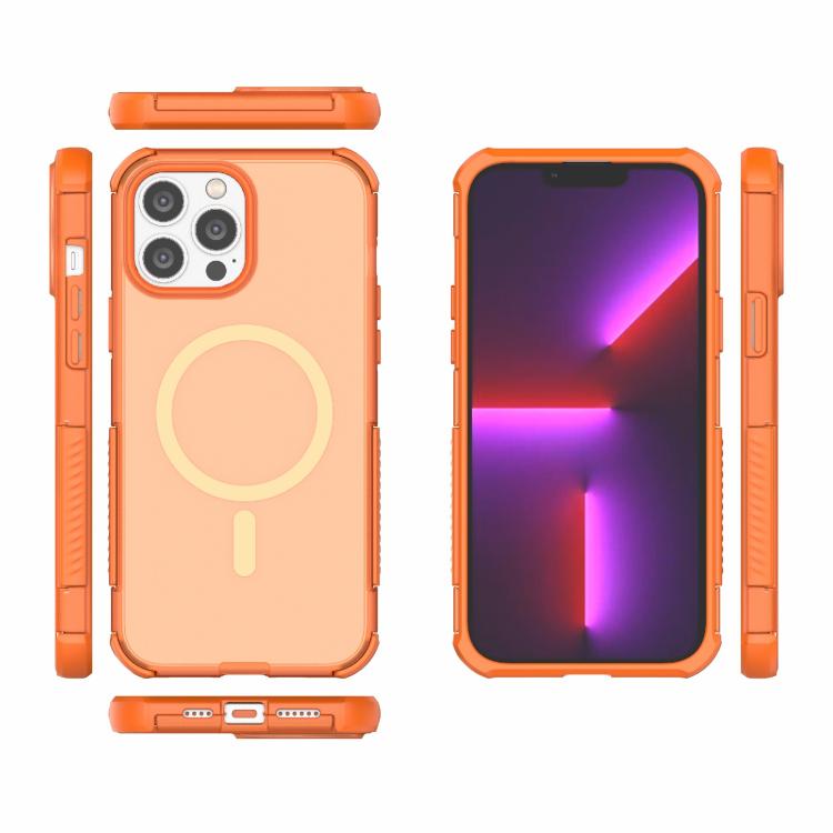 For iPhone 13 Pro Max Skin-friendly Magnetic PC + TPU Hybrid Shockproof Phone Case