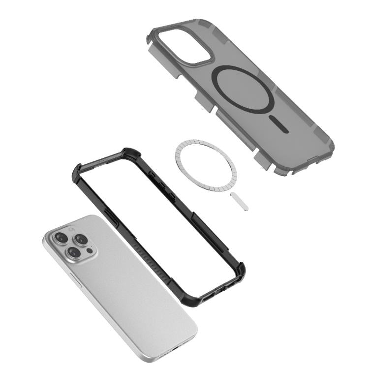 For iPhone 13 Pro Max Skin-friendly Magnetic PC + TPU Hybrid Shockproof Phone Case