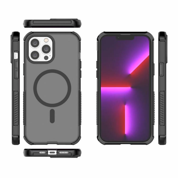 For iPhone 13 Pro Max Skin-friendly Magnetic PC + TPU Hybrid Shockproof Phone Case