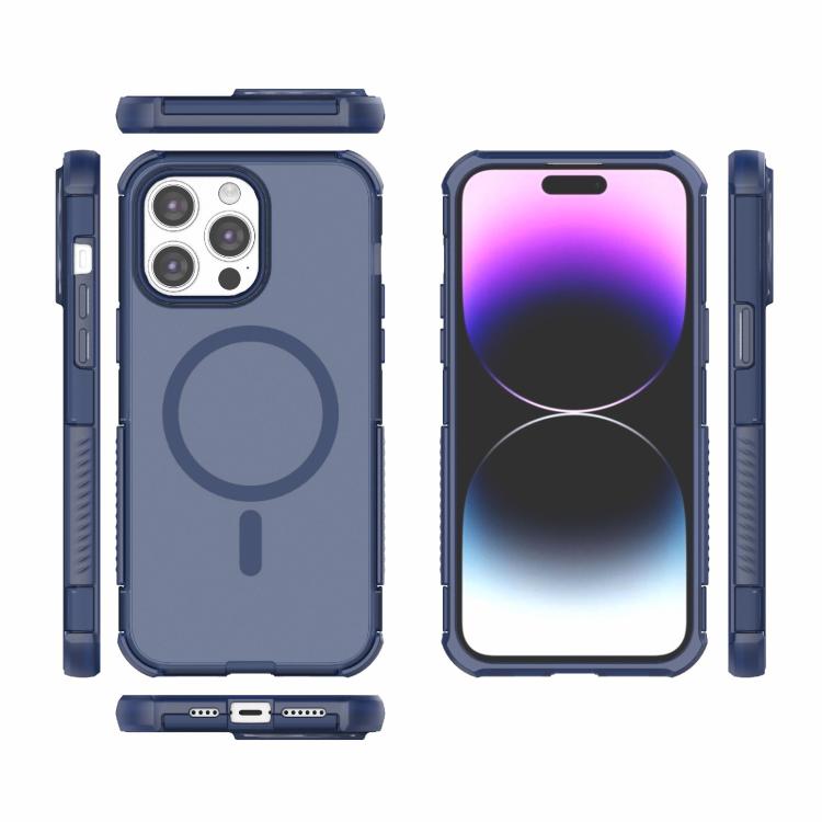 For iPhone 14 Pro Max Skin-friendly Magnetic PC + TPU Hybrid Shockproof Phone Case