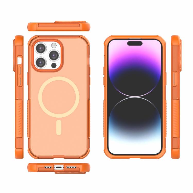 For iPhone 14 Pro Max Skin-friendly Magnetic PC + TPU Hybrid Shockproof Phone Case