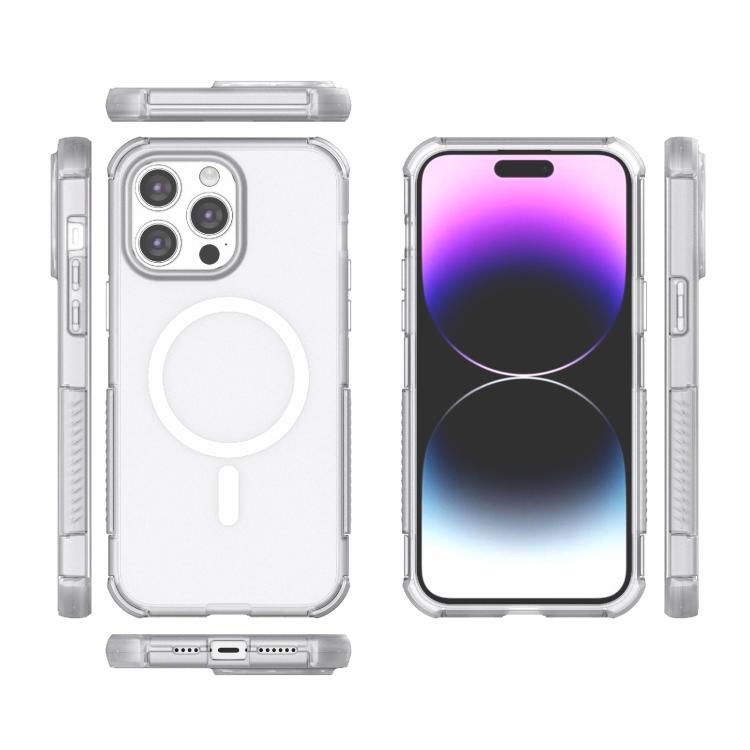 For iPhone 14 Pro Max Skin-friendly Magnetic PC + TPU Hybrid Shockproof Phone Case
