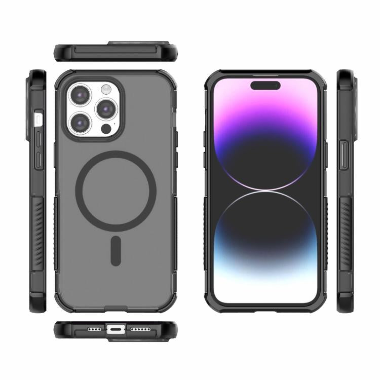 For iPhone 14 Pro Max Skin-friendly Magnetic PC + TPU Hybrid Shockproof Phone Case