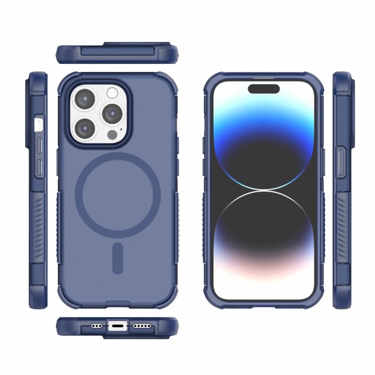 For iPhone 14 Pro Skin-friendly Magnetic PC + TPU Hybrid Shockproof Phone Case