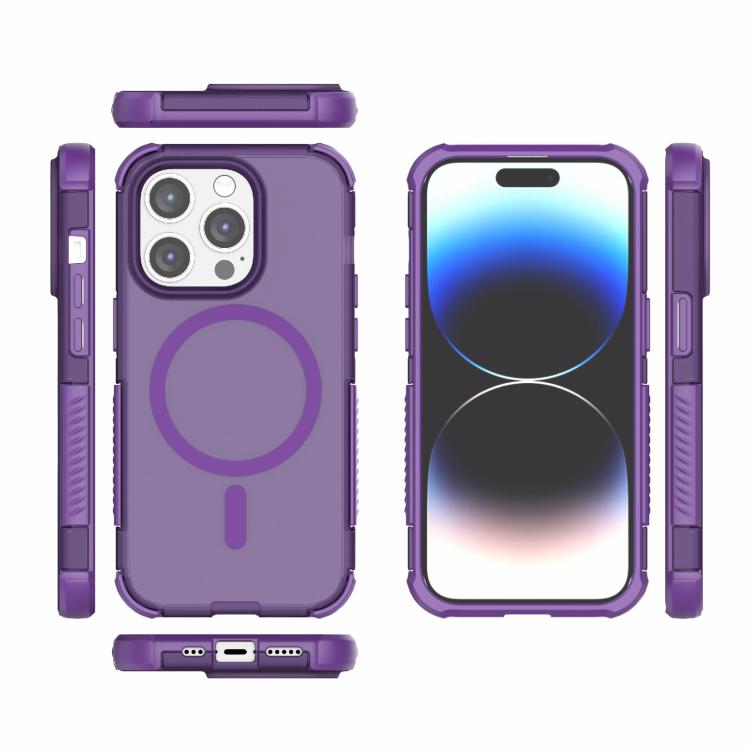 For iPhone 14 Pro Skin-friendly Magnetic PC + TPU Hybrid Shockproof Phone Case