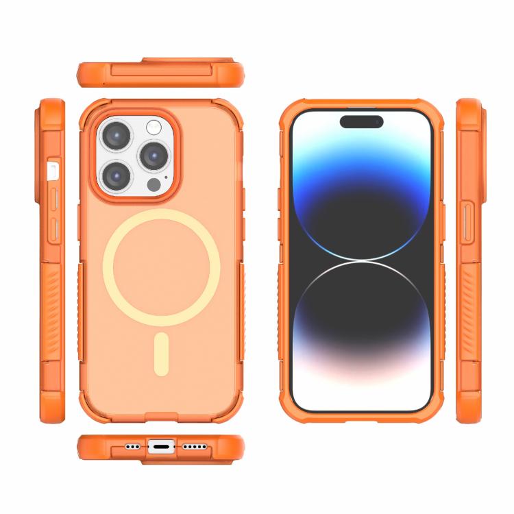 For iPhone 14 Pro Skin-friendly Magnetic PC + TPU Hybrid Shockproof Phone Case