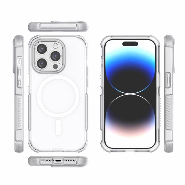 For iPhone 14 Pro Skin-friendly Magnetic PC + TPU Hybrid Shockproof Phone Case
