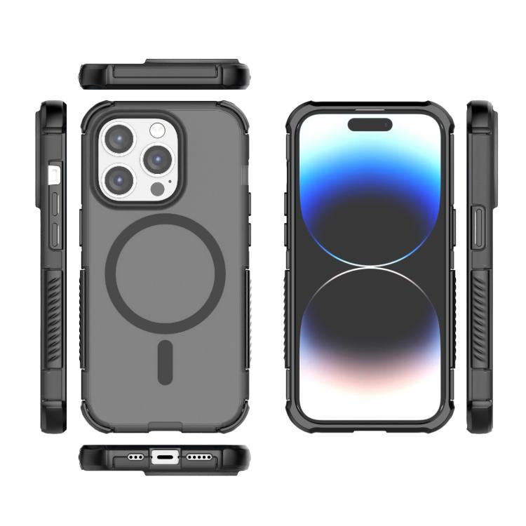 For iPhone 14 Pro Skin-friendly Magnetic PC + TPU Hybrid Shockproof Phone Case