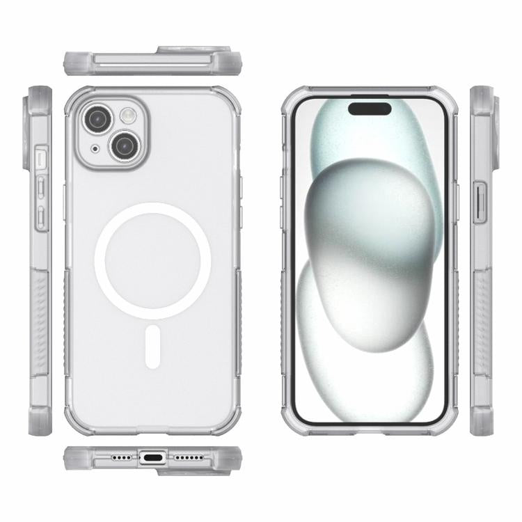 For iPhone 14 Plus / 15 Plus Skin-friendly Magnetic PC + TPU Hybrid Shockproof Phone Case