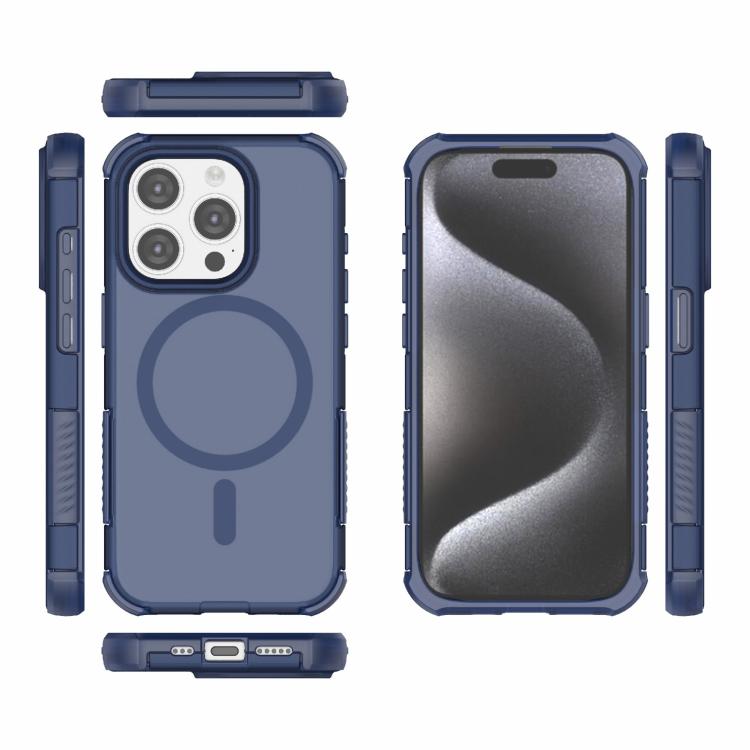 For iPhone 15 Pro Skin-friendly Magnetic PC + TPU Hybrid Shockproof Phone Case