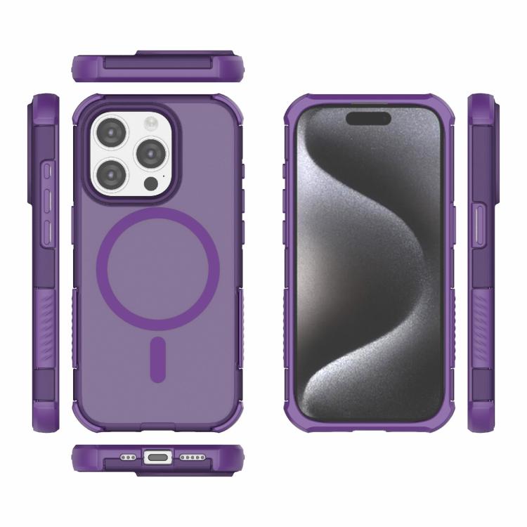 For iPhone 15 Pro Skin-friendly Magnetic PC + TPU Hybrid Shockproof Phone Case