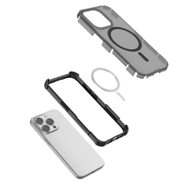 For iPhone 15 Pro Skin-friendly Magnetic PC + TPU Hybrid Shockproof Phone Case