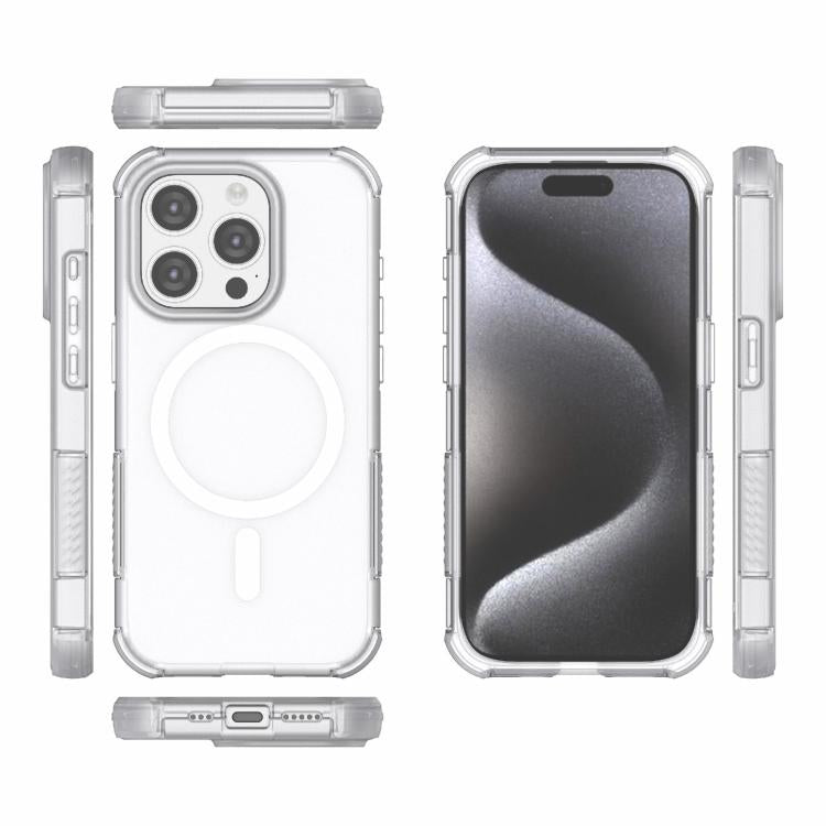 For iPhone 15 Pro Skin-friendly Magnetic PC + TPU Hybrid Shockproof Phone Case