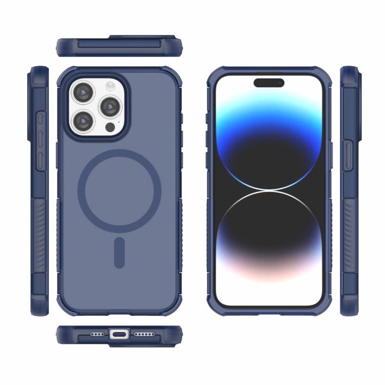 For iPhone 15 Pro Max Skin-friendly Magnetic PC + TPU Hybrid Shockproof Phone Case