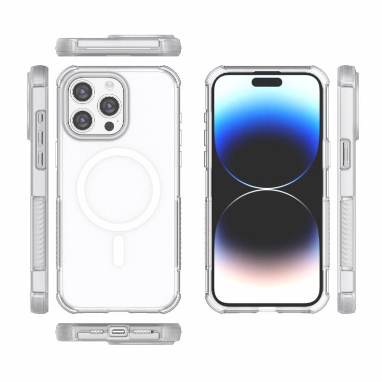 For iPhone 15 Pro Max Skin-friendly Magnetic PC + TPU Hybrid Shockproof Phone Case