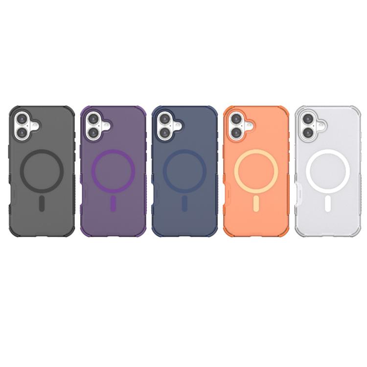 For iPhone 16 Plus Skin-friendly Magnetic PC + TPU Hybrid Shockproof Phone Case