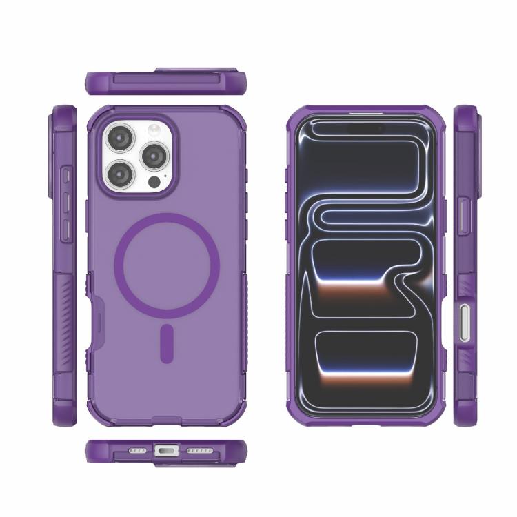 For iPhone 16 Pro Max Skin-friendly Magnetic PC + TPU Hybrid Shockproof Phone Case