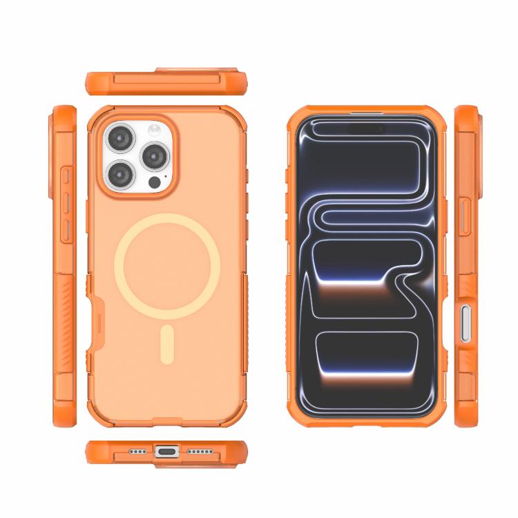 For iPhone 16 Pro Max Skin-friendly Magnetic PC + TPU Hybrid Shockproof Phone Case