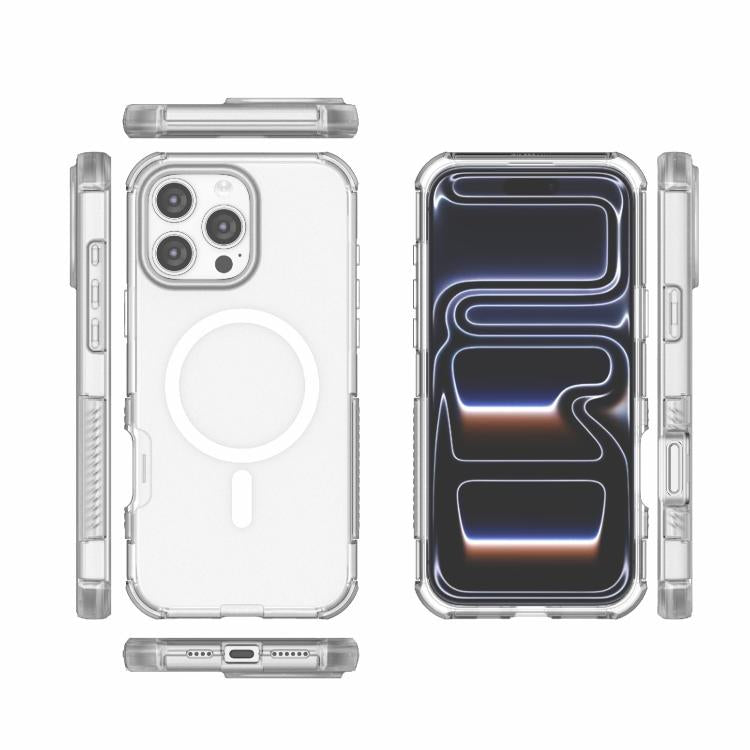 For iPhone 16 Pro Max Skin-friendly Magnetic PC + TPU Hybrid Shockproof Phone Case