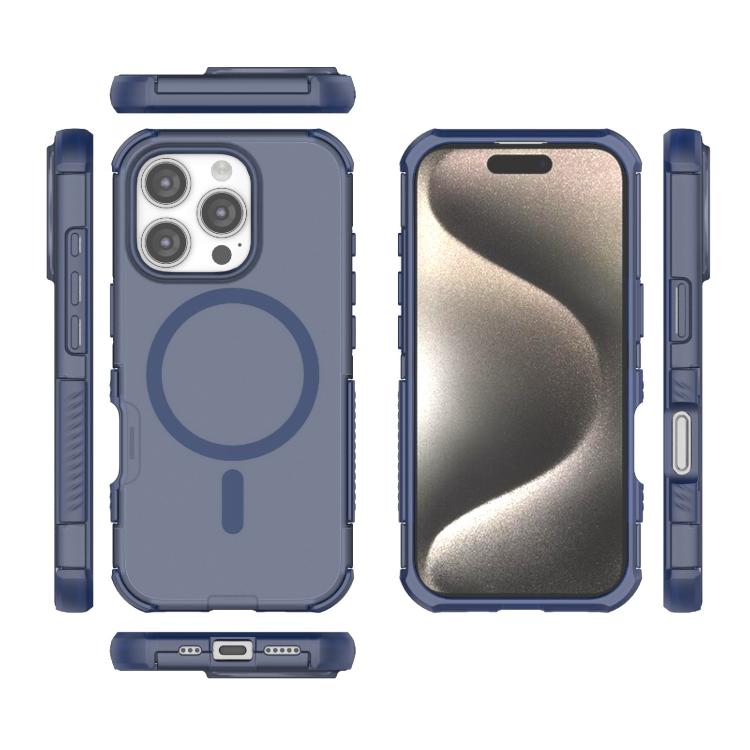 For iPhone 16 Pro Skin-friendly Magnetic PC + TPU Hybrid Shockproof Phone Case