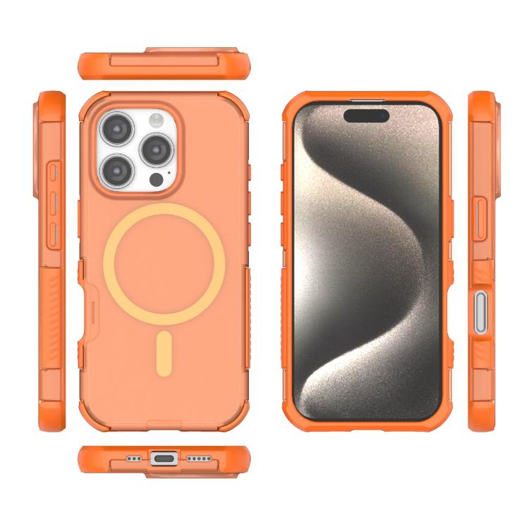 For iPhone 16 Pro Skin-friendly Magnetic PC + TPU Hybrid Shockproof Phone Case