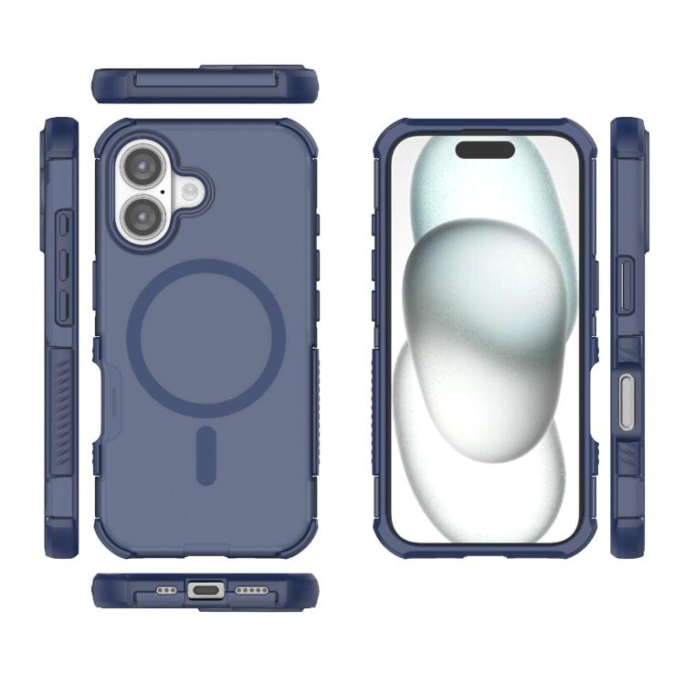 For iPhone 16 Skin-friendly Magnetic PC + TPU Hybrid Shockproof Phone Case