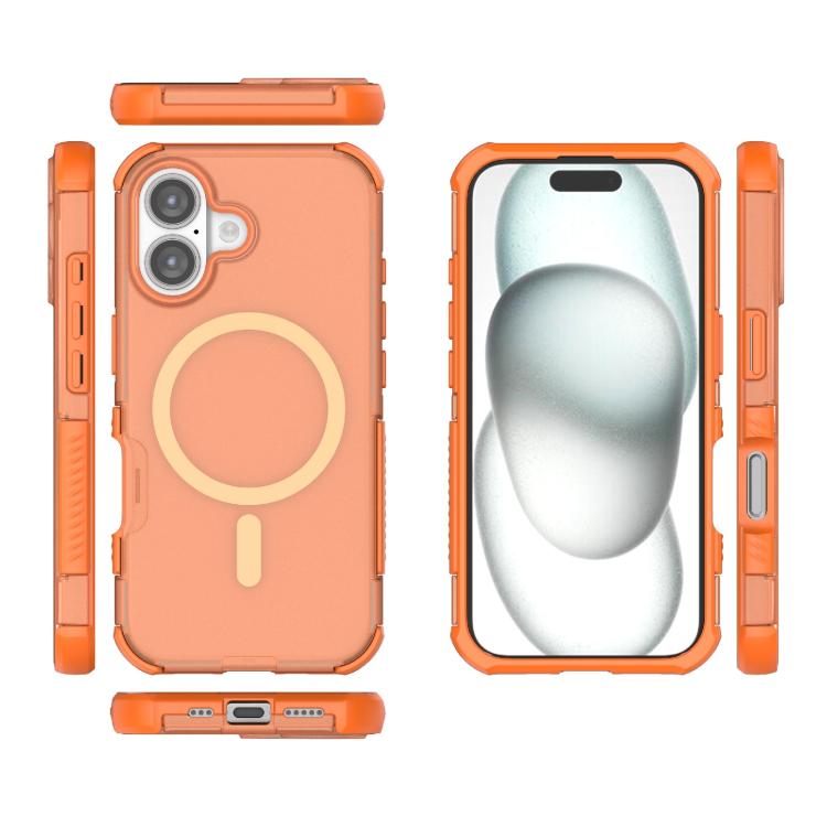 For iPhone 16 Skin-friendly Magnetic PC + TPU Hybrid Shockproof Phone Case
