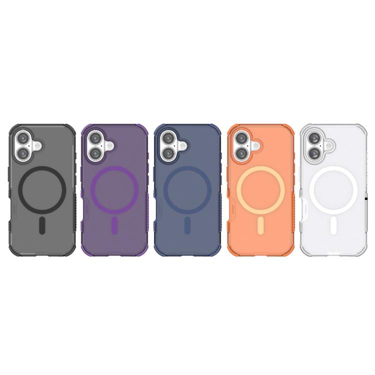 For iPhone 16 Skin-friendly Magnetic PC + TPU Hybrid Shockproof Phone Case