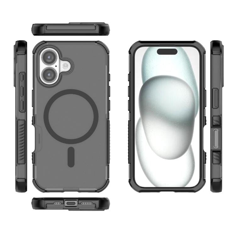 For iPhone 16 Skin-friendly Magnetic PC + TPU Hybrid Shockproof Phone Case