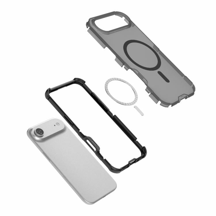 For iPhone Air Skin-friendly Magnetic PC + TPU Hybrid Shockproof Phone Case