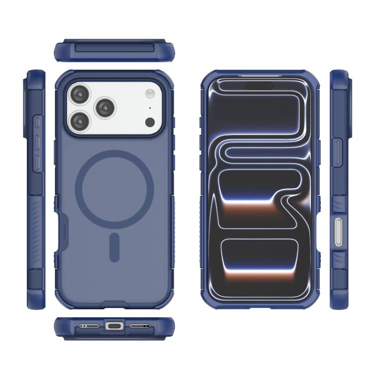 For iPhone 17 Pro Max Skin-friendly Magnetic PC + TPU Hybrid Shockproof Phone Case