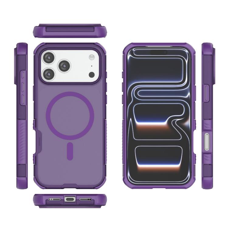 For iPhone 17 Pro Max Skin-friendly Magnetic PC + TPU Hybrid Shockproof Phone Case