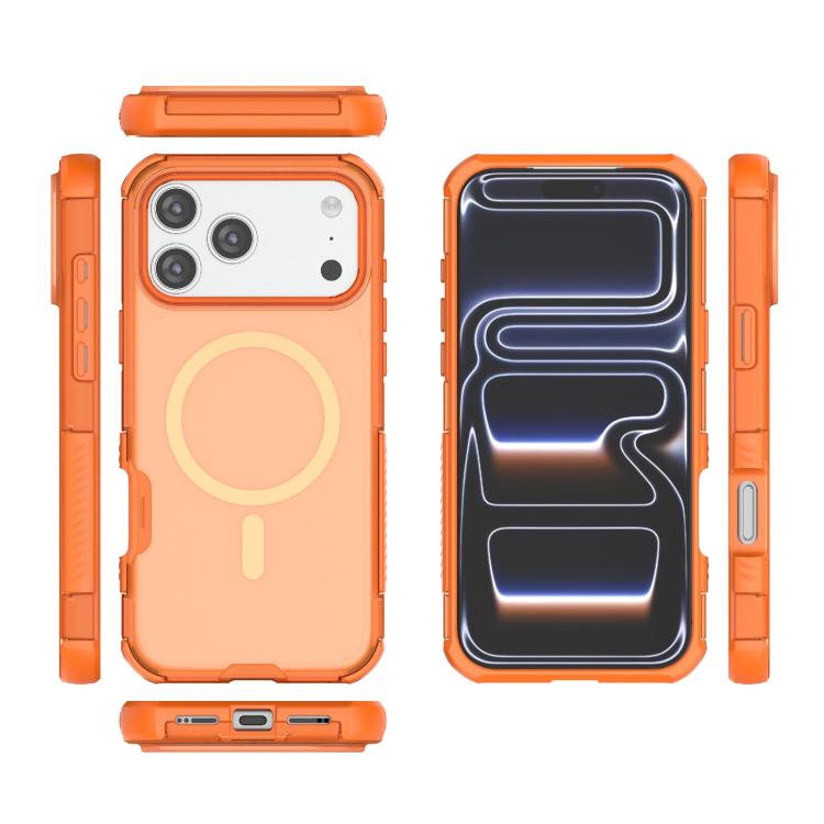 For iPhone 17 Pro Max Skin-friendly Magnetic PC + TPU Hybrid Shockproof Phone Case