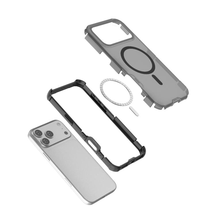 For iPhone 17 Pro Max Skin-friendly Magnetic PC + TPU Hybrid Shockproof Phone Case