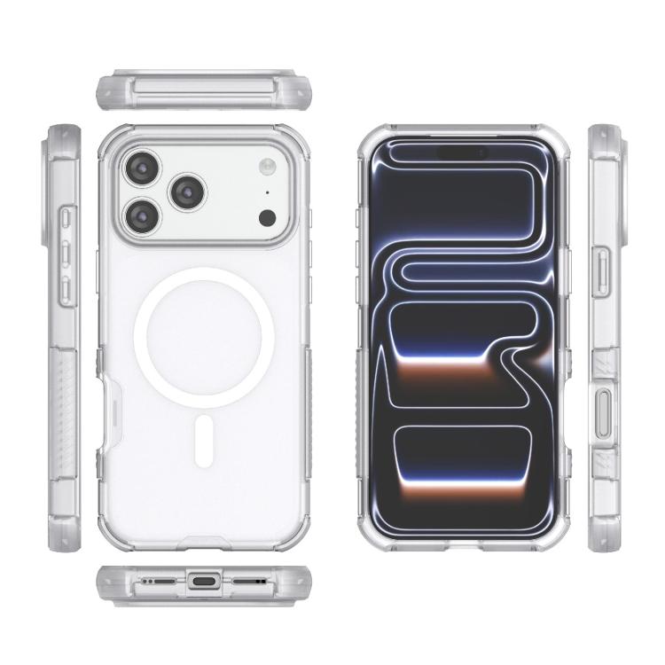 For iPhone 17 Pro Max Skin-friendly Magnetic PC + TPU Hybrid Shockproof Phone Case