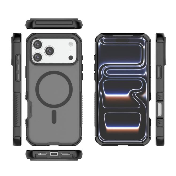 For iPhone 17 Pro Max Skin-friendly Magnetic PC + TPU Hybrid Shockproof Phone Case