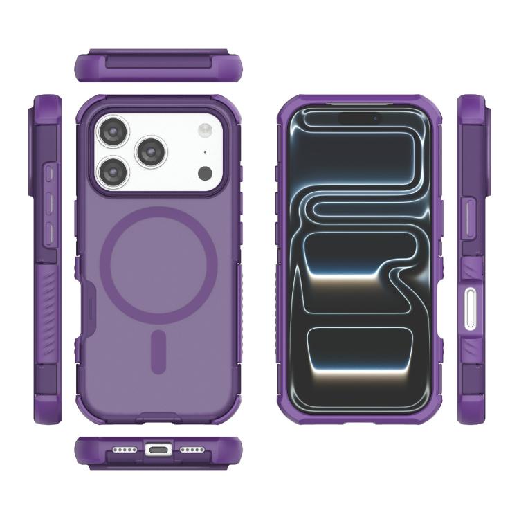 For iPhone 17 Pro Skin-friendly Magnetic PC + TPU Hybrid Shockproof Phone Case